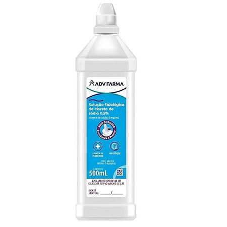 Imagem de Kit C/10 Soro Fisiológico ADV Farma 0,9% Bico Dosador - 500ml