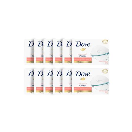 Imagem de Kit c/12 Sabonetes Dove Micelar Anti Stress 90g cada