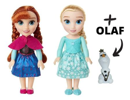 Kit com 2 bonecas Princesas Musical sendo 1 Ana e 1 Elsa do Filme