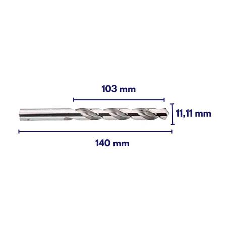 Imagem de Kit c/ 2 brocas de aco rapido starrett p/ metal 140mm bar0716