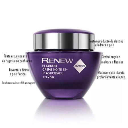 Imagem de Kit C 2 Renew Platinum Dia + Noite 55 Anos Creme Facial