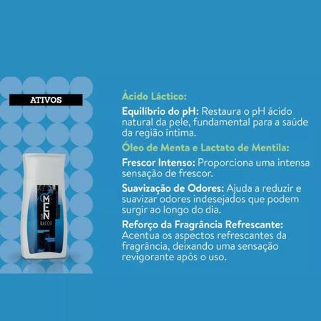 Imagem de Kit c/ 2 Sabonete Liquido Intimo Masculino Racco For Men 180ml