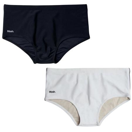 Kit C/ 2 Sunga Adulto Lisa Mash com Vivo nas Laterais Tamanho:GCor:Preto00Tamanho:GCor:Branco00 Imagem de Kit C/ 2 Sunga Adulto Lisa Mash com Vivo nas Laterais Tamanho:GCor:Preto00Tamanho:GCor:Branco00