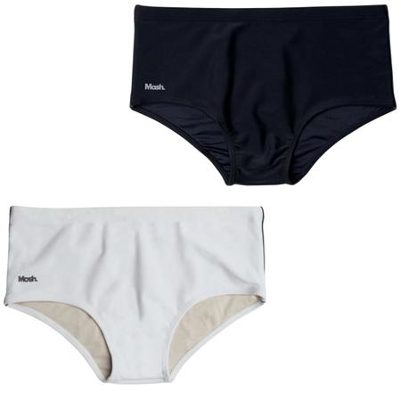Kit C/ 2 Sunga Adulto Lisa Mash com Vivo nas Laterais Tamanho:GCor:Preto00Tamanho:GCor:Branco00 Imagem de Kit C/ 2 Sunga Adulto Lisa Mash com Vivo nas Laterais Tamanho:GCor:Preto00Tamanho:GCor:Branco00