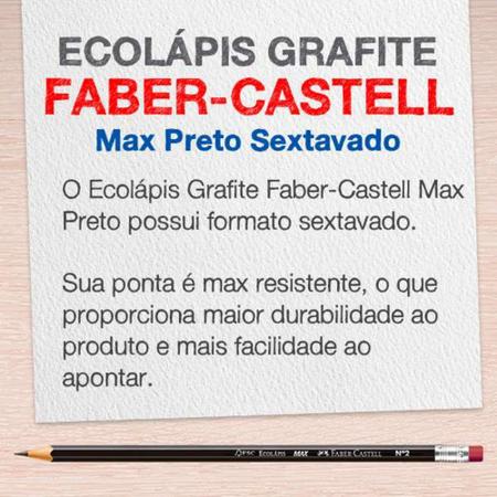 Imagem de Kit c/ 20 Lápis Preto Sextavado HB N.2 Max Faber-Castell  c /Borracha