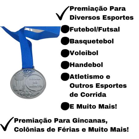 Imagem de Kit C/20 Medalhas de Ouro Prata ou Bronze Honra ao Merito C/Fita 930