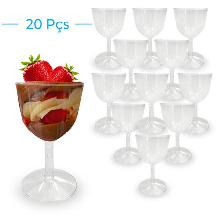 Kit C/20 Mini Taça Transparente 55 ml Festa Doces Sobremesas - LS Imagem de Kit C/20 Mini Taça Transparente 55 ml Festa Doces Sobremesas