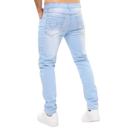 Kit c/3 Calças Jeans Masculina Elastano Slim Skinny Casual Sport