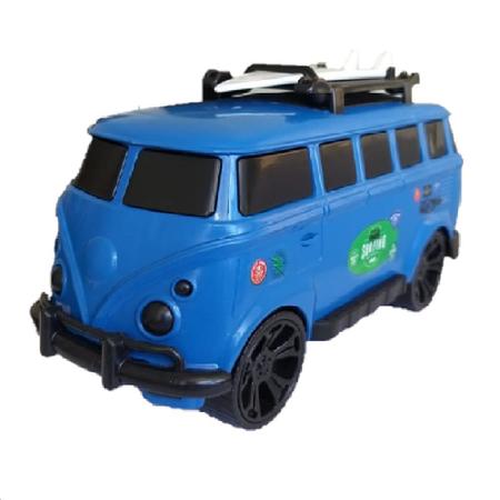 Imagem de Kit C/ 3 Carrinhos Miniatura Fusca Kombi Brasilia Sweel Car C/ Prancha De Praia - Orange Brinquedos