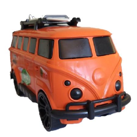 Imagem de Kit C/ 3 Carrinhos Miniatura Fusca Kombi Brasilia Sweel Car C/ Prancha De Praia - Orange Brinquedos
