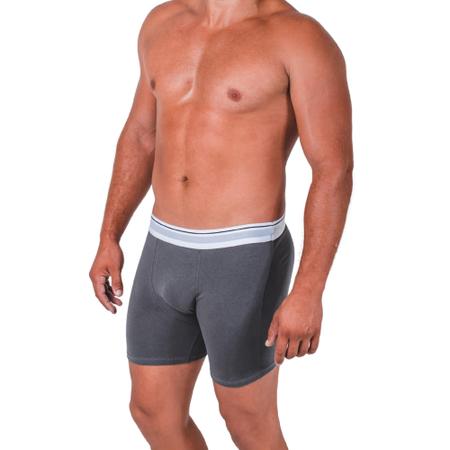 Imagem de Kit C/3 Cueca Boxer ALGODAO Masculino LONG LEG Box malha Revenda