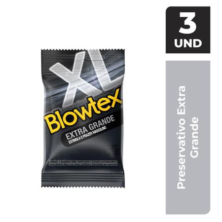 Imagem de Kit c/ 3 Pacotes Preservativo Blowtex Extra Grande c/ 3 Un Cada
