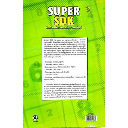 Imagem de Kit c/ 3 volumes almanaque super sudoku - 1 jogo por página - tamanho grande