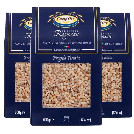 Imagem de Kit c/ 3un Massa Premium Fregula Tostata CAMP'ORO 500g