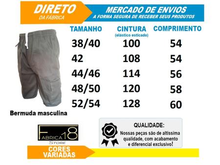 Imagem de Kit C/4 Bermuda Masculina Adulto Elástico P M G Gg Xg