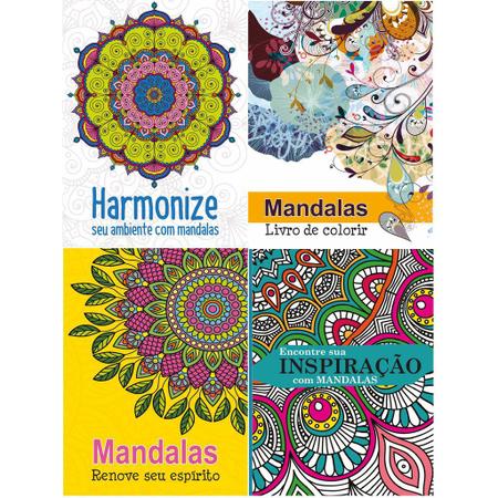 Kit Arteterapia - Mandalas para colorir - 4 livros