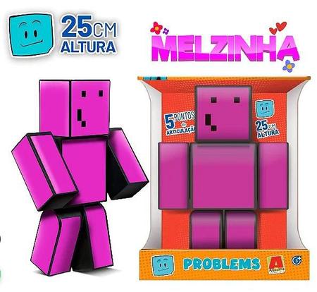 Kit Boneco Mel E Melzinha 25cm - Minecraft Gamers Original