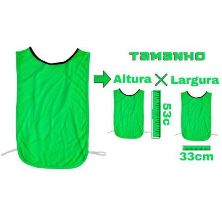 Imagem de Kit C/6 Coletes Infantil de Futebol Treino Jogo Simples 1 Fit