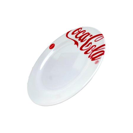 Imagem de Kit C/6 Pratos Sobremesa Coca Cola Em Melanina 20cm - Branco