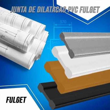 Imagem de Kit C/60 Junta Dilatação Bronze Pvc 17x 3mm X2 Metros Fulget