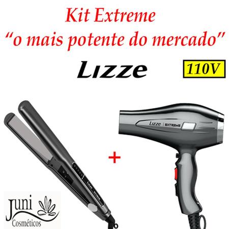 Imagem de Kit C/ Prancha E Secador Lizze Extreme Cinza 110v