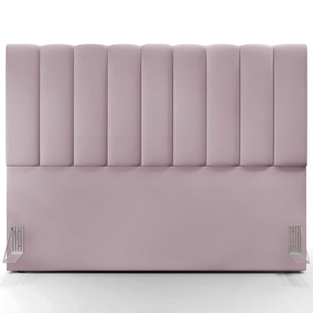 Kit Cabeceira Cama Box Casal Queen 160cm Com Calçadeira Baú Dália W01 Suede Rosê - Lyam Decor Imagem de Kit Cabeceira Cama Box Casal Queen 160cm Com Calçadeira Baú Dália W01 Suede Rosê - Lyam Decor