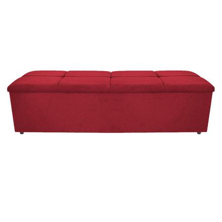 Kit Cabeceira e Calçadeira Munique 160 cm Queen Size Suede Vermelho - Doce Sonho Móveis Imagem de Kit Cabeceira e Calçadeira Munique 160 cm Queen Size Suede Vermelho - Doce Sonho Móveis