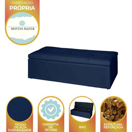 Imagem de Kit Cabeceira para Cama Box Solteiro e Baú Recamier 90cm Estofado Carol - Mafer