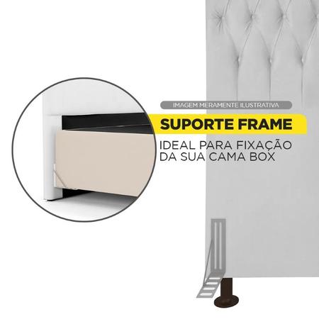 Imagem de Kit Cabeceira Rana 90 para Cama Box de Solteiro e Calçadeira Alpha Z-005 Sued Preto Aradecor