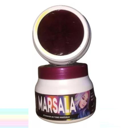 Imagem de Kit Cabelos Marsala Matiz 250g + 2 Tinta C/ Ox 90ml