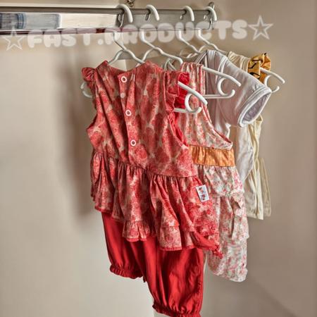 Imagem de Kit cabide baby infantil juvenil 50 unidades cores.