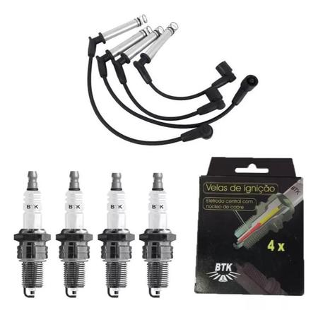 Imagem de Kit Cabos E Velas Gm Classic Celta Corsa Prisma 1.0 8v Flex e gas