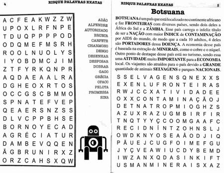 Caça palavras ou sopa de letras - Jogo para aumentar o vocabulário