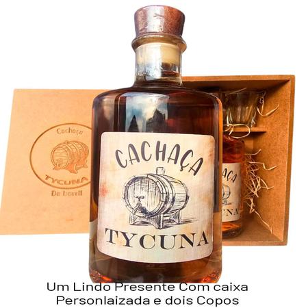 Imagem de Kit Cachaça Premium Extra 750ml Barril 12 Anos Tycuna