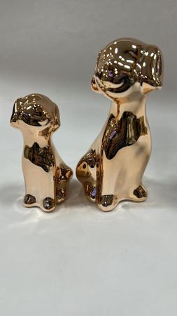 Kit cachorro de porcelana com 2 peças - FWB Imagem de Kit cachorro de porcelana com 2 peças