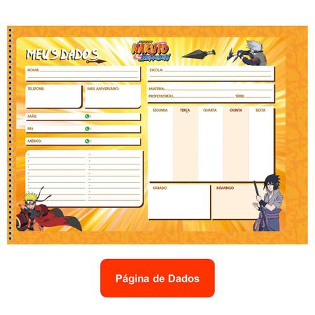 Caderno de Desenho CD 60fl Azul Akatsuki Naruto São Domingos - Welban