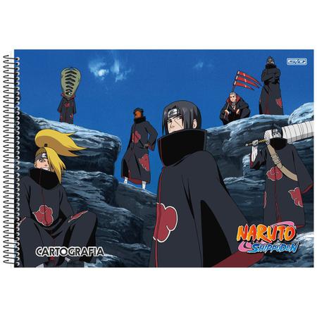 Kit Combo 4 Cadernos De Desenho Naruto 60 Folhas 275mmX200mm no Shoptime