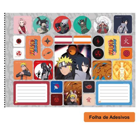 Kit Caderno de Desenho Naruto Shippuden 60 folhas Capa Dura São Domingos +  Lápis de Cor Faber 12 Cores Escolar Infantil - Caderno de Desenho -  Magazine Luiza