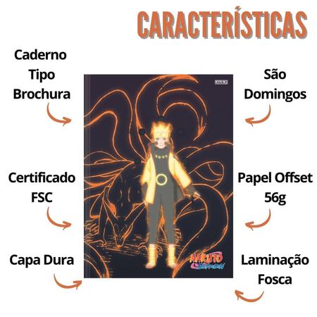 Kit 6 Cadernos Naruto Shippuden Brochurinha + Desenho Naruto - Sao Domingos  - Caderno de Desenho - Magazine Luiza