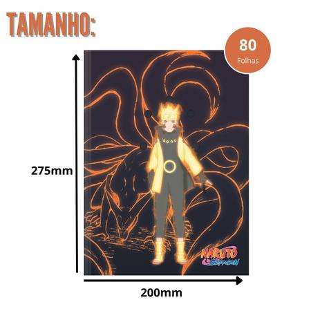 Kit 2un Caderno Naruto Uzumaki Shippuden Brochura 80 Fls Capa Dura Escolar  Fundamental Série Mangá Japonês Ninja em Promoção na Americanas