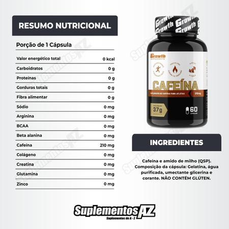 Imagem de Kit Cafeina 210mg 60 Caps + Omega 3 75 Caps Growth Supplements