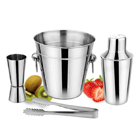 Imagem de Kit Caipirinha Profissional Coqueteleira 300 Ml Barman Inox