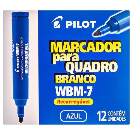 Imagem de Kit Caixa de Pincel Marcador para Quadro Branco Recarregável WBM-7 36 Unidades 3 Cores - Pilot