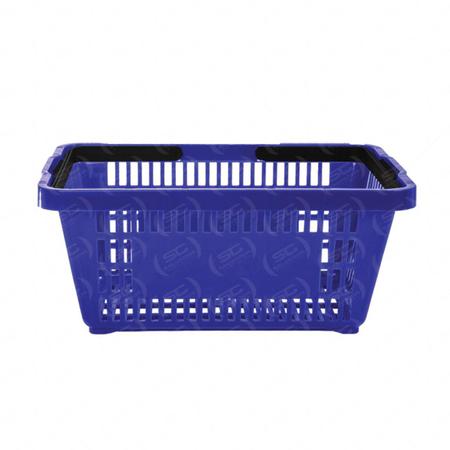 Imagem de KIT - Caixa Supermercado Empacotador Check-out 1,5m Recorte + 5 Cestos de Compras Azul