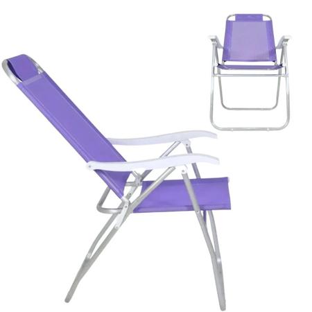 Kit Caixa Termica Roxa Cooler 26 L + Mesa Porta Copos + Cadeira de Praia 4 Posicoes Imagem de Kit Caixa Termica Roxa Cooler 26 L + Mesa Porta Copos + Cadeira de Praia 4 Posicoes