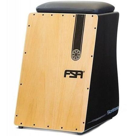 Imagem de Kit Cajon Elétrico Captação Dupla C/ Capa Canela Fca4501 Fsa