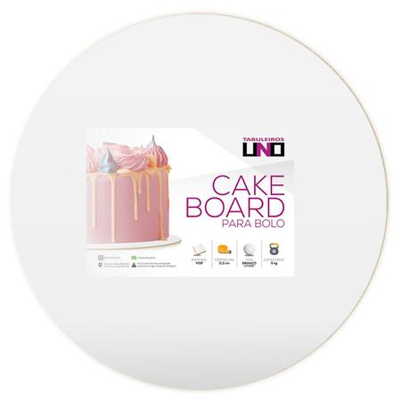 Imagem de Kit Cake Board 20 25 30 cm Prato de Bolo e Confeitaria em Mdf Branco kit Com 30 Unidades