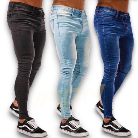 Calça curta cheap jeans masculina