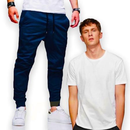 Imagem de Kit Calça Jogger + Camiseta Camisa Casual Look Style Masculina 167