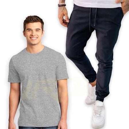Imagem de Kit Calça Jogger + Camiseta Camisa Casual Look Style Masculina 167